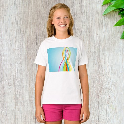 Lines of Rainbow Colours T_Shirt