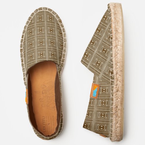 Lines Ovals Holes African Motif Espadrilles