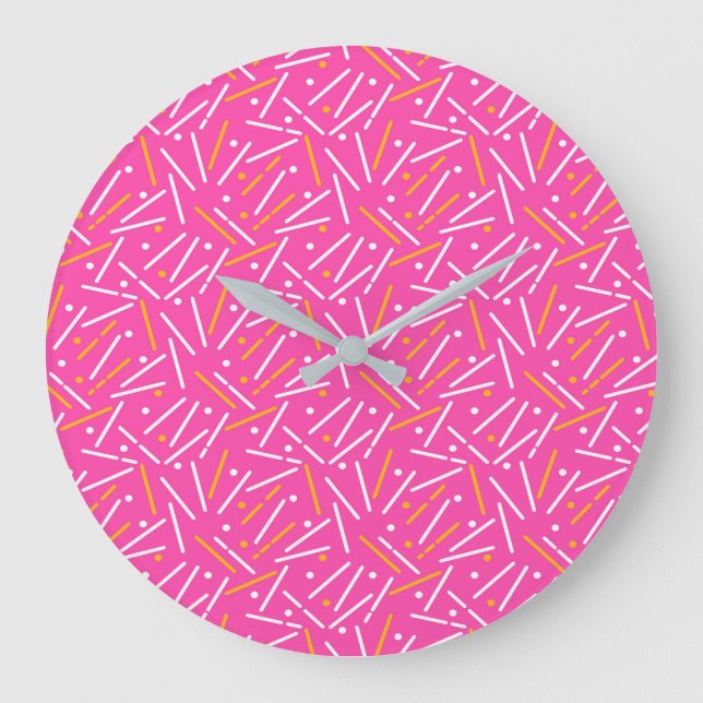 Lines Pattern 1 Large Clock (Front)