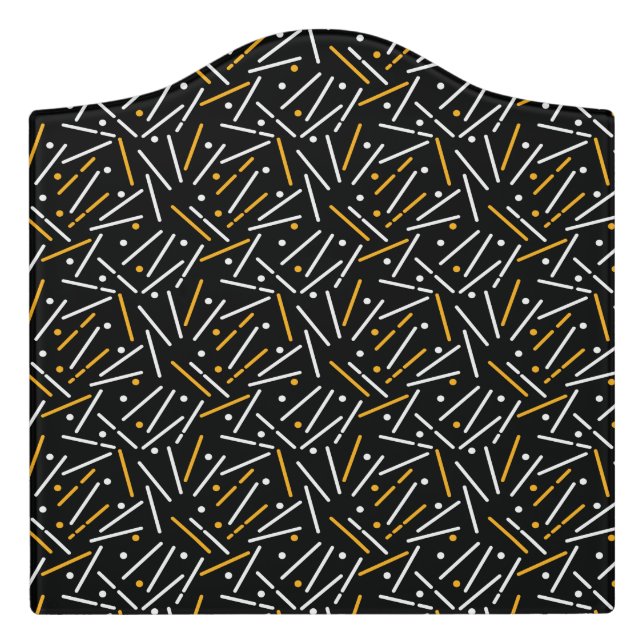 Lines Pattern 4 Door Sign (Large Crest Front)