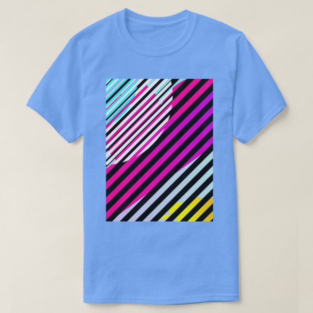 Lines pattern neon pastel T-Shirt (Design Front)