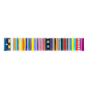 Lines rainbow splatter melting ruler