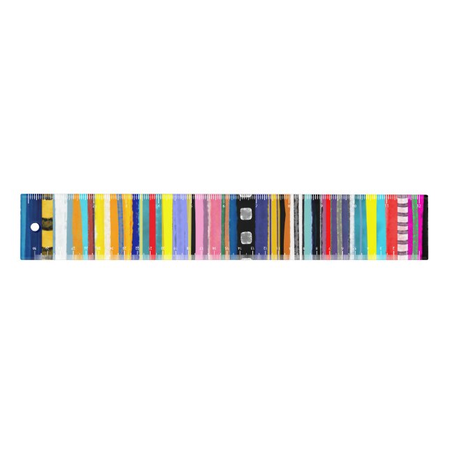 Lines rainbow splatter melting ruler (Front)