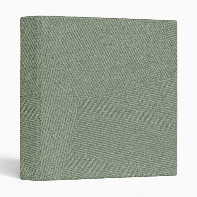 Lines Sage Green 3 Ring Binder (Front/Spine)