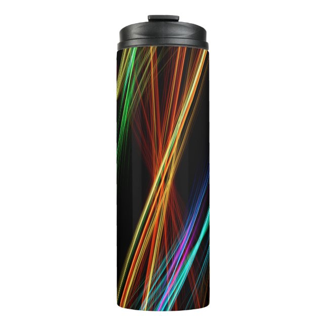 Lines shine background light thermal tumbler (Front)