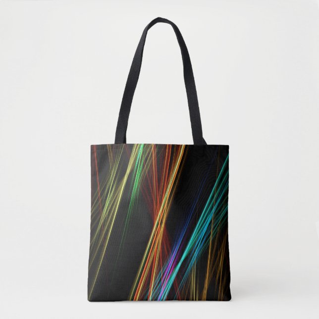 Lines shine background light tote bag (Front)
