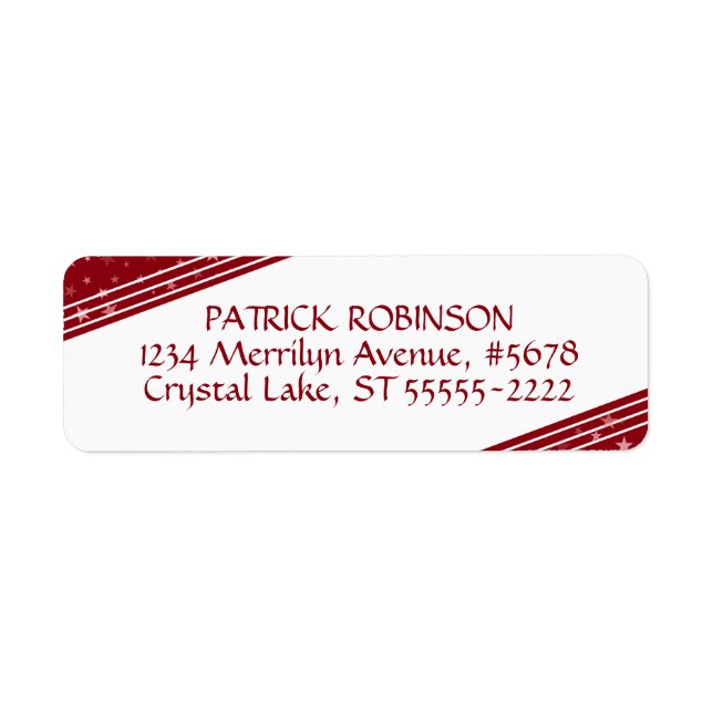 Lines & Stars Corners | Red and White Label (Front)