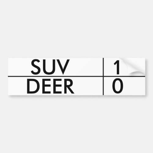 lines SUV DEER 0 1 Bumper Sticker