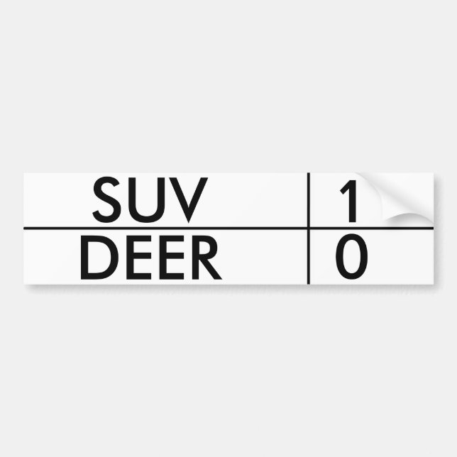 lines, SUV, DEER, 0, 1 Bumper Sticker (Front)