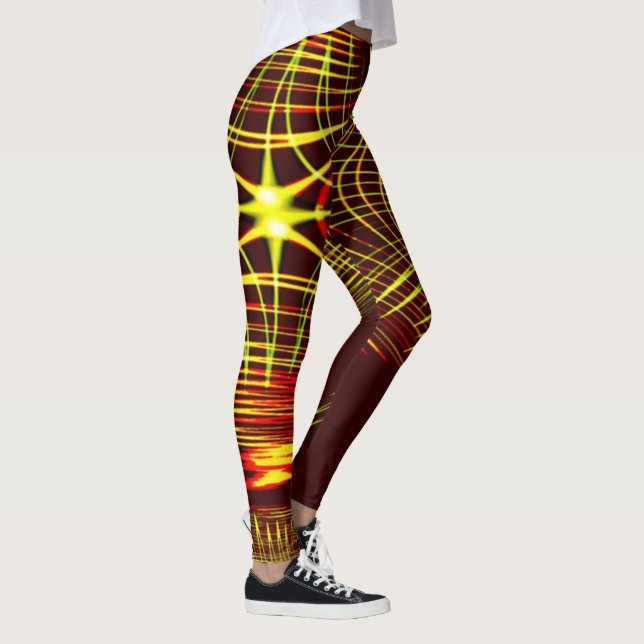 Lines that repeat in wave and light effect? leggings (Right)