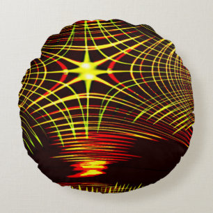 Lines that repeat in wave and light effect? round pillow