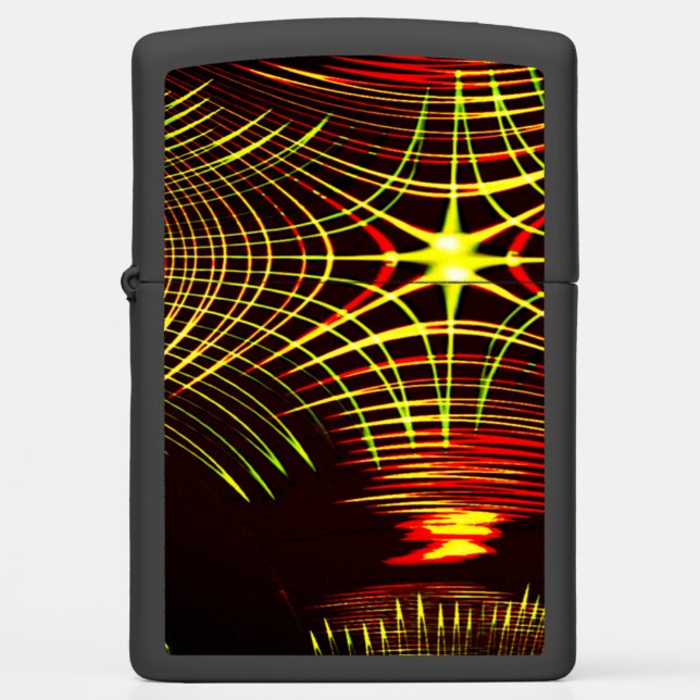 Lines that repeat in wave and light effect? zippo lighter (Front)