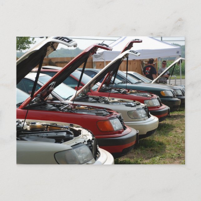 Lineup of Cars Postcard (Front)
