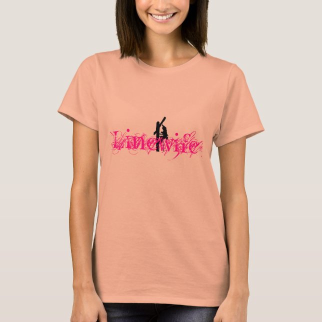 Linewife Burn Out Tee-Pink T-Shirt (Front)