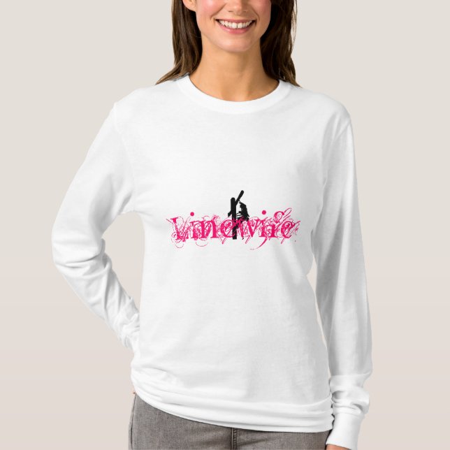 Linewife Hoody-Pink T-Shirt (Front)