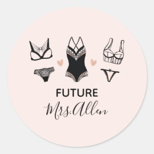 Lingerie Bachelorette Party Stickers