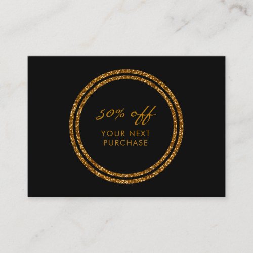 Lingerie Boutique Black And Gold Discount Coupon