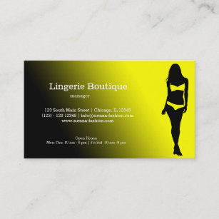 Lingerie Boutique Business Card