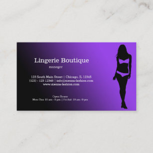 Lingerie Boutique Business Card