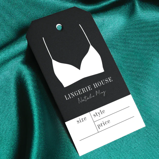 Lingerie Boutique Clothing Label Price Hang Tag | Zazzle