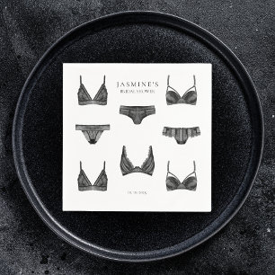 Lingerie Bridal Shower Bachelorette Panty Pattern Napkins