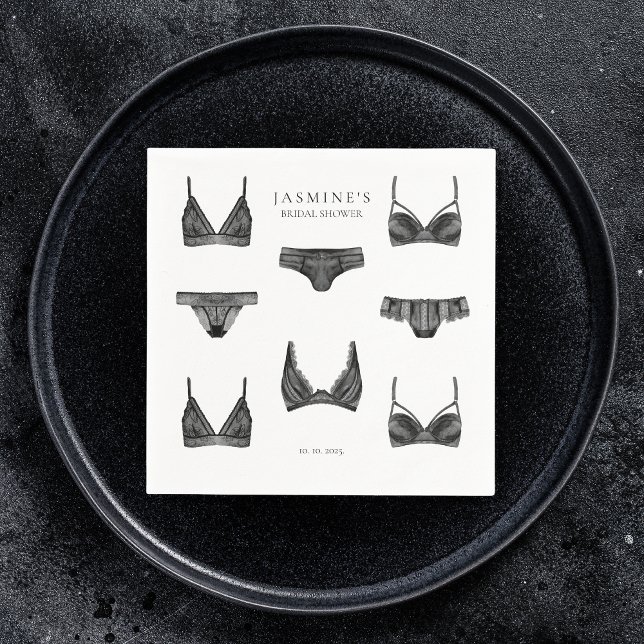 Lingerie Bridal Shower Bachelorette Panty Pattern Napkins (Creator Uploaded)