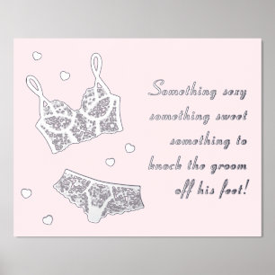 Lingerie Bridal Shower Bachelorette Party Sign