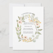 Lingerie Bridal Shower Blush Wild Roses Watercolor Invitation (Back)