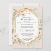 Lingerie Bridal Shower Blush Wild Roses Watercolor Invitation (Front)