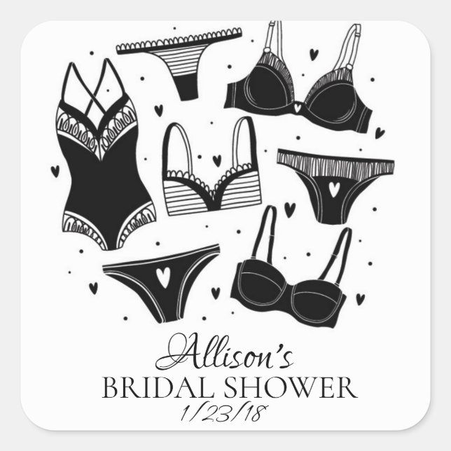 Lingerie Bridal Shower Envelope Seal (Front)