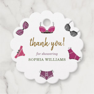 Lingerie Bridal Shower Favor Tags