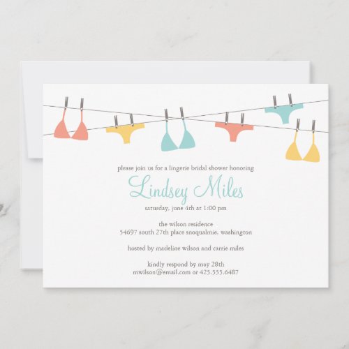Lingerie Bridal Shower Invitation