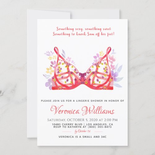 Lingerie Bridal Shower Invitation