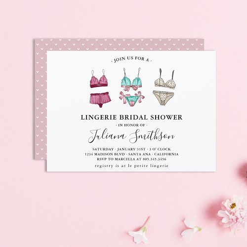 Lingerie Bridal Shower Invitation