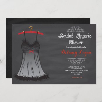 Lingerie Bridal Shower Invitations by ThreeFoursDesign at Zazzle