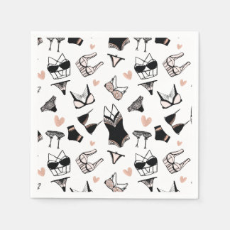 Lingerie Bridal Shower Napkins