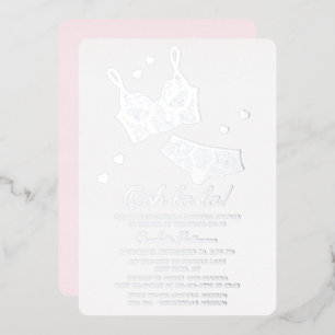 Lingerie Bridal Shower Panty Bachelorette Party Foil Invitation