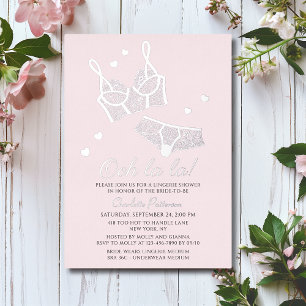 Lingerie Bridal Shower Panty Bachelorette Party Foil Invitation