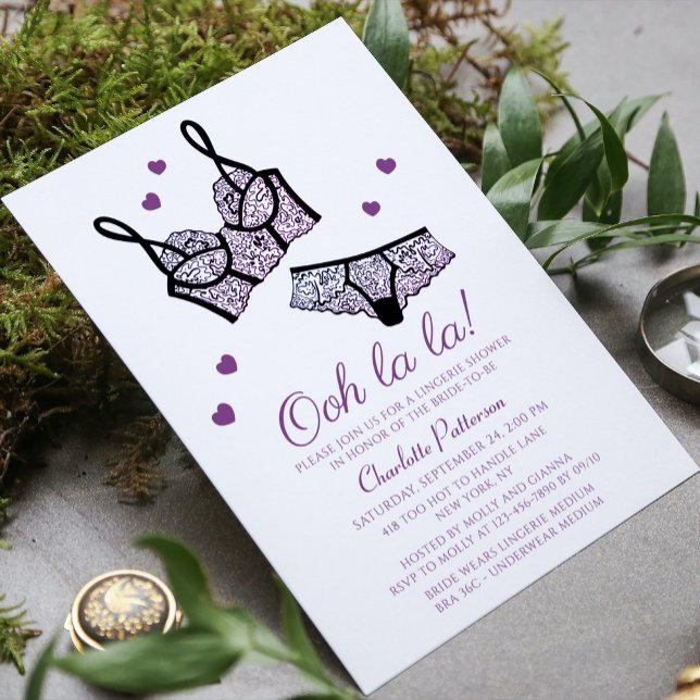 Lingerie Bridal Shower Panty Bachelorette Party Invitation (Creator Uploaded)