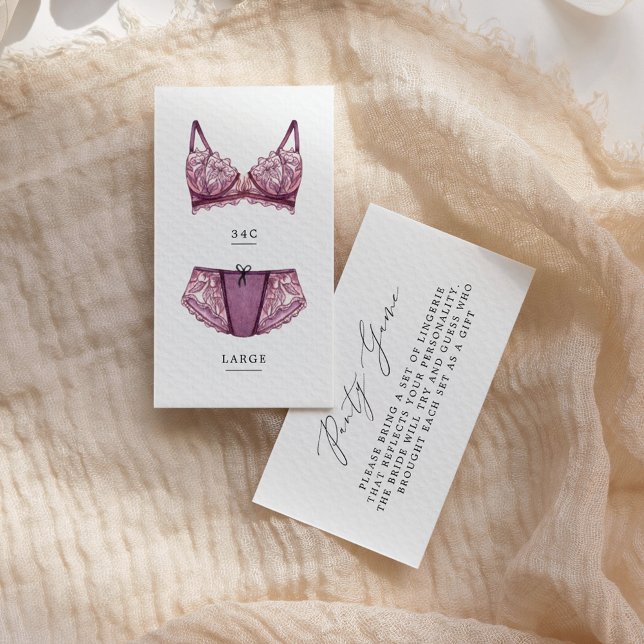 Lingerie Bridal Shower Panty Game Size Insert (Creator Uploaded)