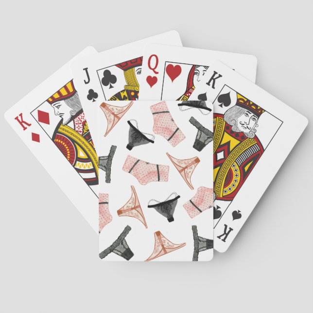Lingerie Bridal Shower  Poker Cards (Back)