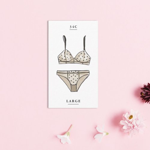 Lingerie Bridal Shower Size Insert