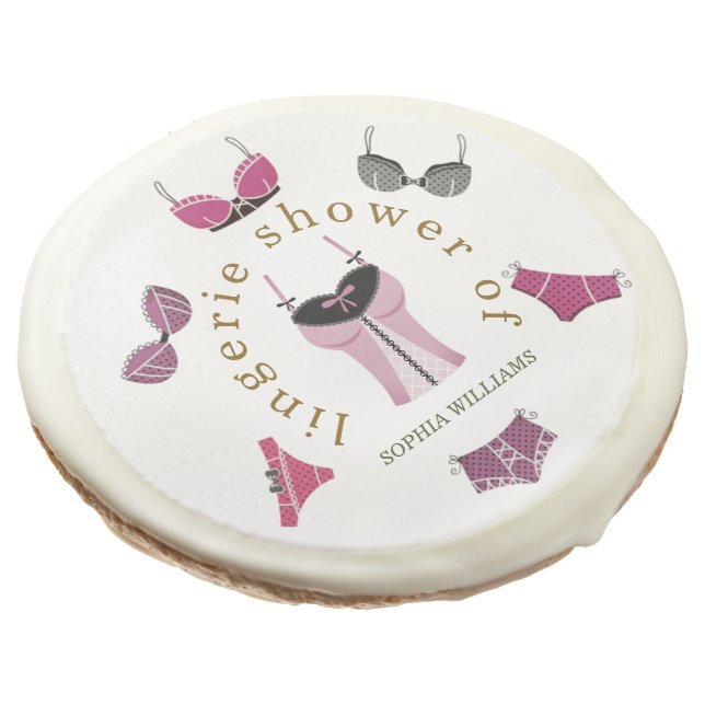 Lingerie Bridal Shower Sugar Cookie (Angled)