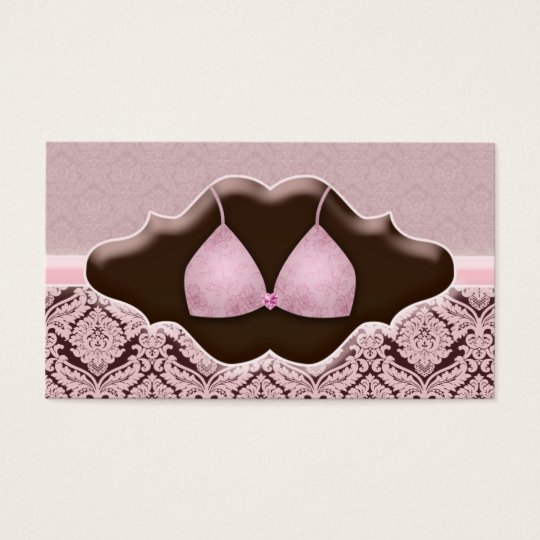 Lingerie Business Card Damask Bra