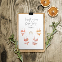 Lingerie drop your panties here modern