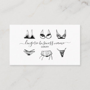 Lingerie fashion business card