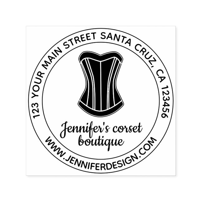 Lingerie Fashion Logo Corset Self-inking Stamp