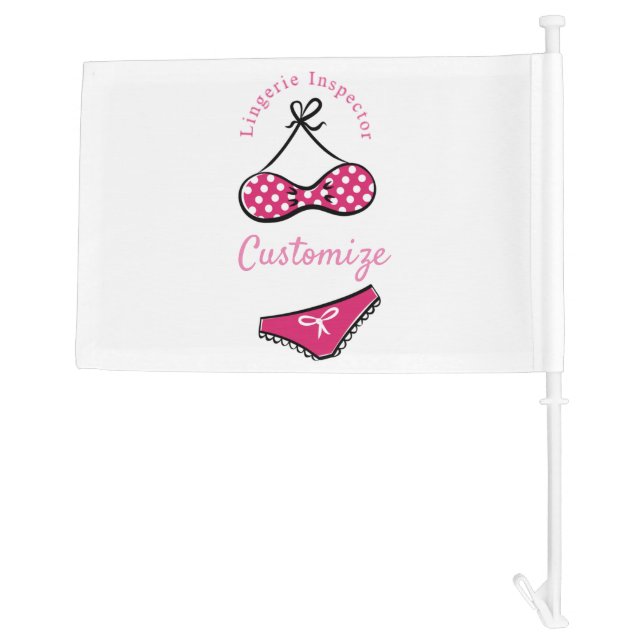 Lingerie Inspector Thunder_Cove Car Flag (Back)