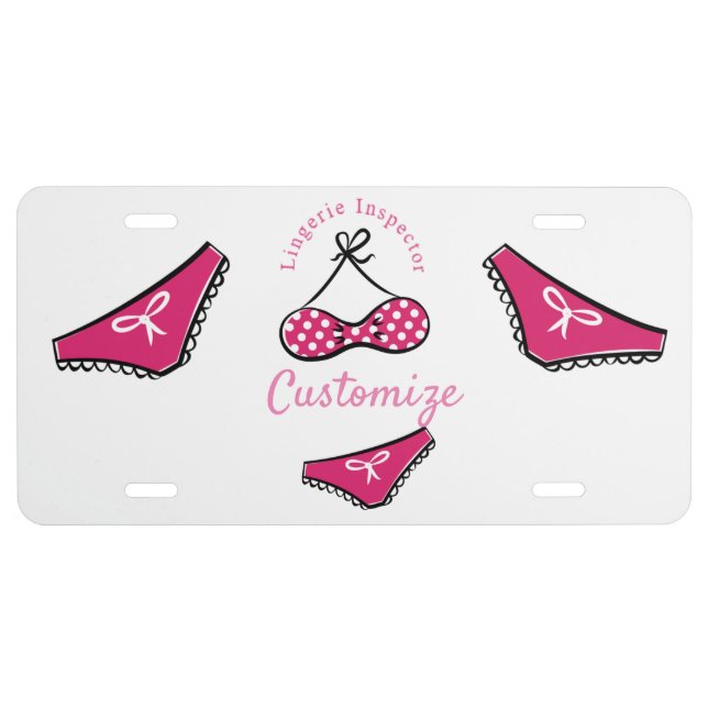 Lingerie Inspector Thunder_Cove License Plate (Front)