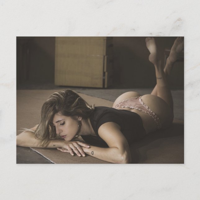 Lingerie Model Photo Postcard (Front)